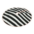 thumbnail image 1 of Daiia Black And White Stripes Drawing Merry Christmas Tree Skirt , Xmas Large Lace-up Tree Skirt, Santa Snowflakes Rustic Home Decorations New Year Party Farmhouse Decor-48", 1 of 7