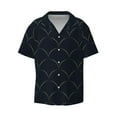 thumbnail image 1 of Daiia Black Fish scales Men's Linen Shirts Short Sleeve Casual Shirts Button Down Shirt for Men Beach Summer Wedding Shirt-Medium, 1 of 7