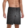 thumbnail image 1 of Daiia Black Spider On Web Mens Woven Stretch Pajama Short,Short Pajama Pants-XX-Large, 1 of 7