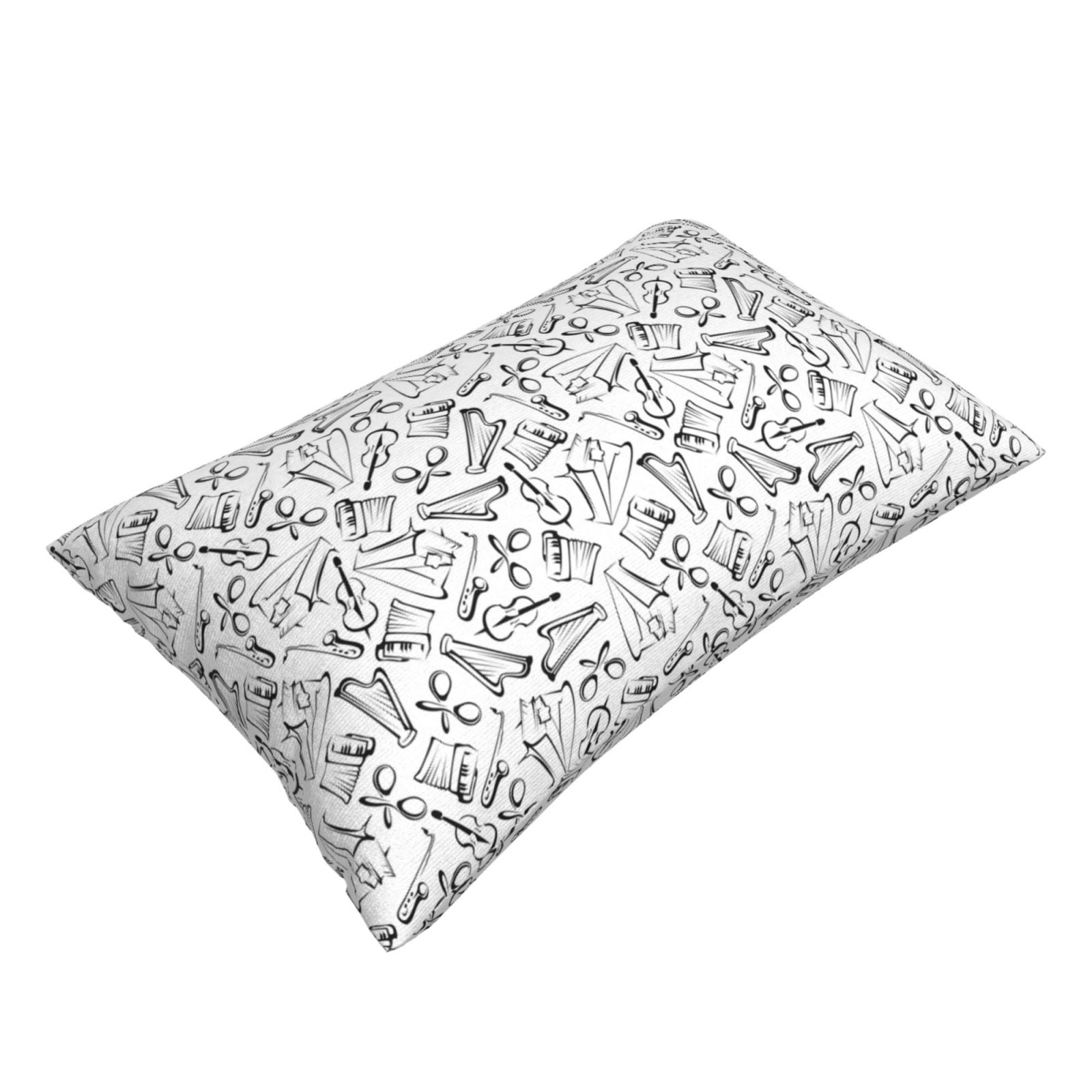 Daiia Black White Music Bedding Waterproof Pillow Protector Zippered