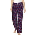 thumbnail image 1 of Daiia Blackberries Women's Sleep Pant with Pockets and Drawstring,Pajama Pants-Small, 1 of 9