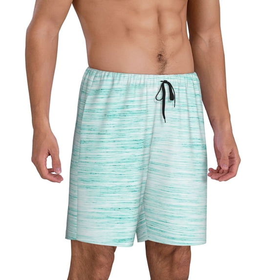 Daiia Blue Bright Mens Woven Stretch Pajama Short,Short Pajama Pants-4X-Large