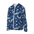 thumbnail image 1 of Daiia Blue Bus UPF 50+ Sun Protection Hoodie Jacket Lightweight Long Sleeve Sun Shirt for Women Men with Pocket Hiking Outdoor-X-Large, 1 of 7