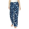 thumbnail image 1 of Daiia Blue Bus Women's Sleep Pant with Pockets and Drawstring,Pajama Pants-Small, 1 of 9