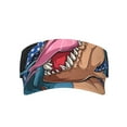 thumbnail image 1 of Daiia Blue Dinosaur Pattern Sport Sun Visor Hats Visor Cap Adjustable Empty Top Baseball Cap Cotton Ball Caps for Women and Men, 1 of 8