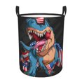 thumbnail image 1 of Daiia Blue Dinosaur Round Laundry Basket with Handles Thickened Waterproof Circular hamper,Dirty Clothes Storage Basket for Bedroom,Bathroom,College Dorm-Small, 1 of 8