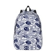 thumbnail image 1 of Daiia Blue Fish1 Vintage Canvas Backpack for Men and Women ,Hiking Backpack,Travel Laptop Bag for School,Large Capacity Backpack-Small, 1 of 8