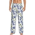 thumbnail image 1 of Daiia Blue Flax Flowers Men's Sleep Pant with Pockets and Drawstring,Pajama Pants-XX-Large, 1 of 9