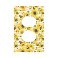 thumbnail image 1 of Daiia Blue Floral Sunflower Pattern Decorator Wall Plate Child Safe Outlet Cover, Switch and Outlet Covers,Size 1-Gang 5.0" x3.0" , Polycarbonate Thermoplastic-Style S, 1 of 6