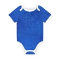 thumbnail image 1 of Daiia Blue Glitter Printed Unisex-Baby Short Sleeve Onesies Bodysuits Baby Climbing Clothes Soft and Comfortable Romper with Expandable Shoulder Design-3 Months, 1 of 8