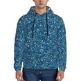 thumbnail image 1 of Daiia Blue Glitter for Men's Fashion Hoodies & Sweatshirts with Kangaroo Pocket Hooded Sweatshirt Breathable & Moisture Wicking-Small, 1 of 7