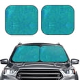 thumbnail image 1 of Daiia Blue Green Glitter 2PCS Car Windshield Sun Shade, Foldable Sun Shield for Car Front Window, Auto Sun Blocker Visor Protector Universal for Truck SUV Pickup-Small, 1 of 7