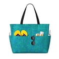 thumbnail image 1 of Daiia Blue Green Glitter Beach Travel Bag - Water-Resistant Beach Bag, Lightweight Tote with 7 Pockets for Women and Men - Gym,Pool,Camping,Reusable Grocery Bag, 1 of 7