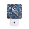 Daiia Blue Heron Floral Garden Pattern Plugin LED Backlit Night Light