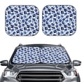 thumbnail image 1 of Daiia Blue Ink Flowers 2PCS Car Windshield Sun Shade, Foldable Sun Shield for Car Front Window, Auto Sun Blocker Visor Protector Universal for Truck SUV Pickup-Small, 1 of 7