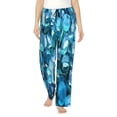 thumbnail image 1 of Daiia Blue Kyanite Women's Sleep Pant with Pockets and Drawstring,Pajama Pants-Large, 1 of 9