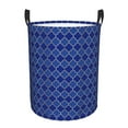 thumbnail image 1 of Daiia Blue Lantern Shapes Round Laundry Basket with Handles Thickened Waterproof Circular hamper,Dirty Clothes Storage Basket for Bedroom,Bathroom,College Dorm-Medium, 1 of 8