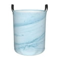 thumbnail image 1 of Daiia Blue Marble Round Laundry Basket with Handles Thickened Waterproof Circular hamper,Dirty Clothes Storage Basket for Bedroom,Bathroom,College Dorm-Medium, 1 of 8