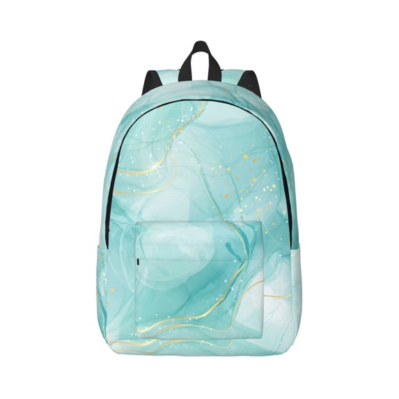 Daiia Blue Marble Vintage Canvas Backpack for Men and Women ,Hiking Backpack,Travel Laptop Bag for School,Large Capacity Backpack
