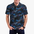 thumbnail image 1 of Daiia Blue Sports Car Pattern Men’s Polo Shirts,Solid Deck Shirt,Classic Fit, Breathable Cotton Polo for Casual and Sport Wear-X-Large, 1 of 9