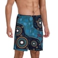 thumbnail image 1 of Daiia Bohemian Turtle Mens Woven Stretch Pajama Short,Short Pajama Pants-Small, 1 of 9