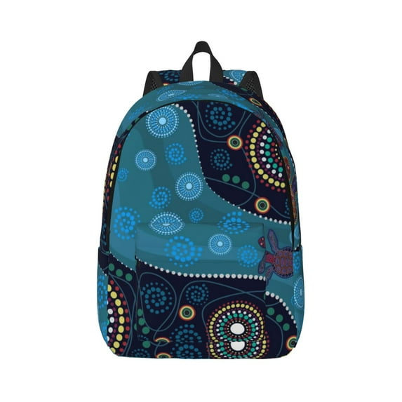 Daiia Bohemian Turtle Vintage Canvas Backpack for Men and Women ,Hiking Backpack,Travel Laptop Bag for School,Large Capacity Backpack