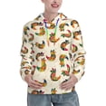 thumbnail image 1 of Daiia Boho Chicken Pattern Women's Fashion Hoodies & Sweatshirts with Kangaroo Pocket Hooded Sweatshirt with Eye-catching Drawstrings-Small, 1 of 7