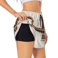 thumbnail image 1 of Daiia Books Key To Knowledge Pattern Women's 2 in 1 Running Shorts - Lightweight Athletic Workout Gym Yoga Shorts Liner with Phone Pockets-Large, 1 of 7