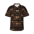 thumbnail image 1 of Daiia Bookshelves Hawaiian Shirt for Men Gentle Cotton Regular Short Sleeve Casual-Large, 1 of 9