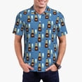 thumbnail image 1 of Daiia Bottle And Glass Pattern Men’s Polo Shirts,Solid Deck Shirt,Classic Fit, Breathable Cotton Polo for Casual and Sport Wear-Medium, 1 of 1