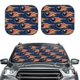 thumbnail image 1 of Daiia Bowling Ball And Flame 2PCS Car Windshield Sun Shade, Foldable Sun Shield for Car Front Window, Auto Sun Blocker Visor Protector Universal for Truck SUV Pickup-Small, 1 of 7