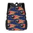 thumbnail image 1 of Daiia Bowling Ball And Flame Backpack for Men and Women -Durable Backpack Large Capacity, Water-Resistant Bag with Adjustable Straps and Laptop Compartment, 1 of 9