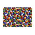 thumbnail image 1 of Daiia Bowling Colorful Front Door Mat, Heavy Duty Durable Welcome Mat for Outdoor Indoor, Dirt Trapper Waterproof Super Absorbent Door Mat, 16" x 24", 1 of 9