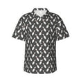 thumbnail image 1 of Daiia Bowling Pins Hawaiian Shirt for Men Gentle Cotton Regular Short Sleeve Casual-Small, 1 of 9