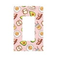 thumbnail image 1 of Daiia Breakfast Pattern Decorator Wall Plate Child Safe Outlet Cover, Switch and Outlet Covers,Size 1-Gang 5.0" x3.0" , Polycarbonate Thermoplastic-Style U, 1 of 6