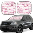 thumbnail image 1 of Daiia Breast Cancer Pink Ribbons Awareness (2) 2PCS Car Windshield Sun Shade, Foldable Sun Shield for Car Front Window, Auto Sun Blocker Visor Protector Universal for Truck SUV Pickup-Small, 1 of 7