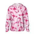 thumbnail image 1 of Daiia Breast Cancer Ribbons Awareness UPF 50+ Sun Protection Hoodie Jacket Lightweight Long Sleeve Sun Shirt for Women Men with Pocket Hiking Outdoor-Large, 1 of 9