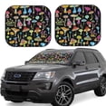 thumbnail image 1 of Daiia Bright Mushrooms 2PCS Car Windshield Sun Shade, Foldable Sun Shield for Car Front Window, Auto Sun Blocker Visor Protector Universal for Truck SUV Pickup-Medium, 1 of 7