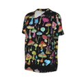 thumbnail image 1 of Daiia Bright Mushrooms Mens Baseball Jersey Button Down Shirts Short Sleeve Sports Uniforms-4X-Large, 1 of 9