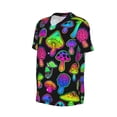 thumbnail image 1 of Daiia Bright Mushrooms Mens Baseball Jersey Button Down Shirts Short Sleeve Sports Uniforms-4X-Large, 1 of 9