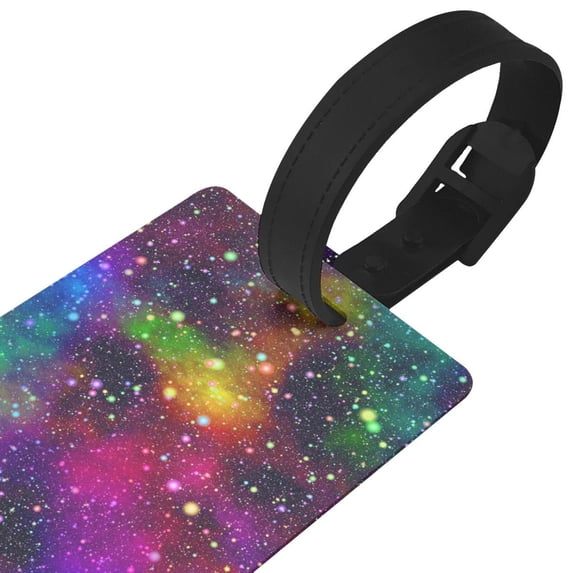 Daiia Bright Universe Durable Luggage Tags with Secure Strap Travel ID Tags Suitcase ID Tags Bag Identification Tags - Easy Identification for Men and Women