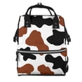 thumbnail image 1 of Daiia Brown Black Cow Large Capacity Baby Bag Waterproof Stylish Diaper Bag Mummy Backpack Adjustable Straps Diaper BagBaby Essentials Bag, 1 of 6