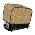 thumbnail image 1 of Daiia Brown Flowers Pattern 2 slice Toaster Cover, Toaster Appliance Dust-proof Cover For Kitchen Small Appliance Dust Cover and Fingerprint Protection, 1 of 7
