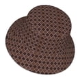 thumbnail image 1 of Daiia Brown Gold Grid Pattern Bucket Hat - Trendy Cotton Sun Hat for Beach, Golf, Fishing - Fun Outdoor Vacation Boonie for Men and Women, 1 of 9