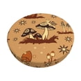 thumbnail image 1 of Daiia Brown Mushrooms Stool Covers Round,Round Bar Stool Covers Waterproof Bar Chair Covers Washable Stool Cushion Slipcover for 12-14 Inch Chair-12 inch, 1 of 7