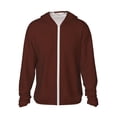 thumbnail image 1 of Daiia Brown UPF 50+ Sun Protection Hoodie Jacket Lightweight Long Sleeve Sun Shirt for Women Men with Pocket Hiking Outdoor-XX-Large, 1 of 9