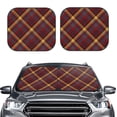 thumbnail image 1 of Daiia Buffalo Check Plaid 2PCS Car Windshield Sun Shade, Foldable Sun Shield for Car Front Window, Auto Sun Blocker Visor Protector Universal for Truck SUV Pickup-Small, 1 of 7