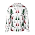 thumbnail image 1 of Daiia Buffalo Plaid Christmas Trees UPF 50+ Sun Protection Hoodie Jacket Lightweight Long Sleeve Sun Shirt for Women Men with Pocket Hiking Outdoor-XX-Large, 1 of 9