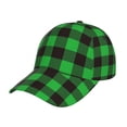 thumbnail image 1 of Daiia Buffalo Plaid Green Black Baseball Cap Men Women Classic Adjustable For Running Workout And Outdoor Activitie All Season Dad Hat Gift, 1 of 9