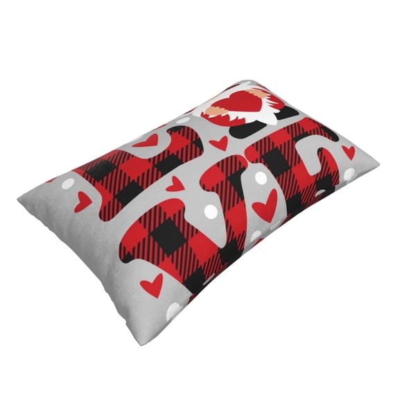 Daiia Buffalo Plaid Love And Gnome Bedding Waterproof Pillow Protector Zippered Queen – Bed Bug Proof Pillow Encasement-16"x24"
